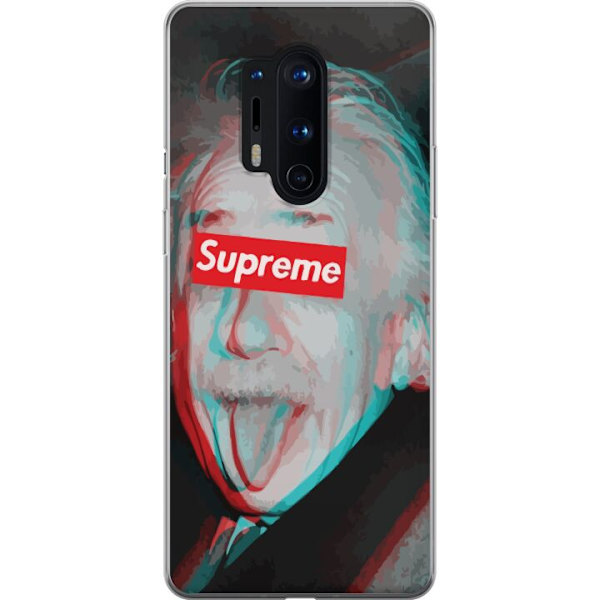 OnePlus 8 Pro Läpinäkyvä kuori Supreme Albert Einstein 3D Motiivi Katumuoti Suunnittelu Suosittu Tiede Ikoni Kaupunkitaide