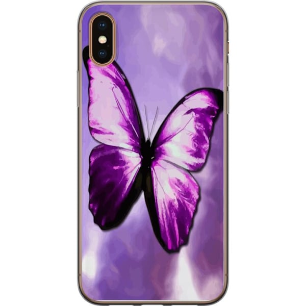 Apple iPhone XS Gennemsigtig cover Sommerfugl