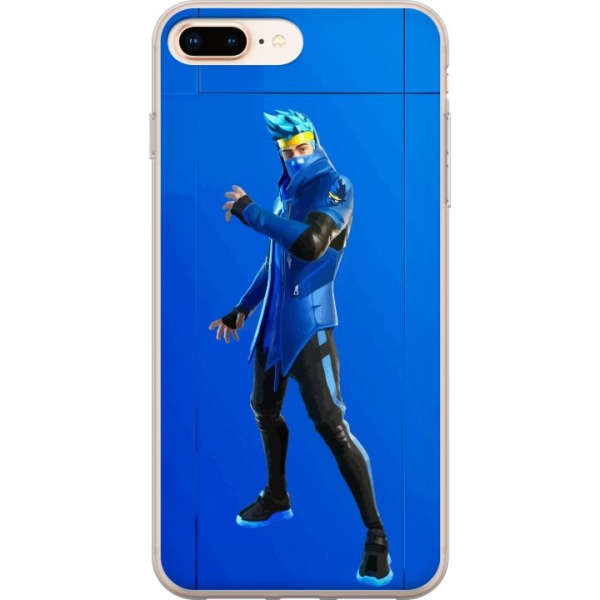 Apple iPhone 7 Plus Läpinäkyvä kuori Fortnite - Ninja Blue