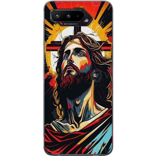 Asus ROG Phone 5 Läpinäkyvä kuori Jeesus ja Kortti - uskonn