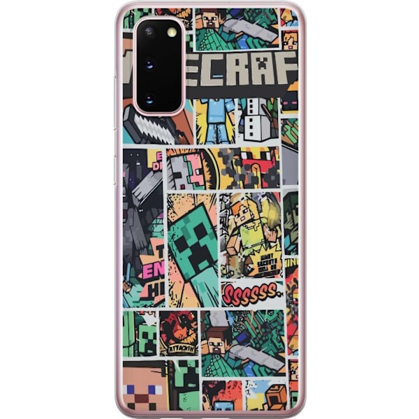 Samsung Galaxy S20 Genomskinligt Skal Minecraft Art