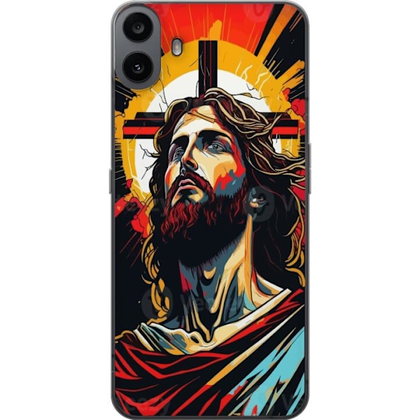 Nothing CMF Phone 1 Läpinäkyvä kuori Jeesus ja Kortti - usk