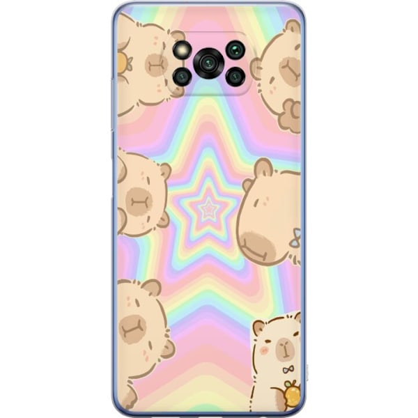 Xiaomi Poco X3 Pro Gjennomsiktig deksel Kawaii Capybara Galaxy