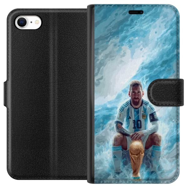 Kompatibelt Plånboksfodral till Apple iPhone 6s Lionel Messi Världsmästare blå
