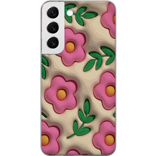 Samsung Galaxy S22 5G Gennemsigtig cover Boblende Blomster