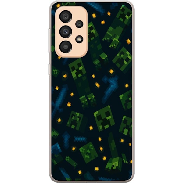 Samsung Galaxy A33 5G Genomskinligt Skal Minecraft Dungeons Mob