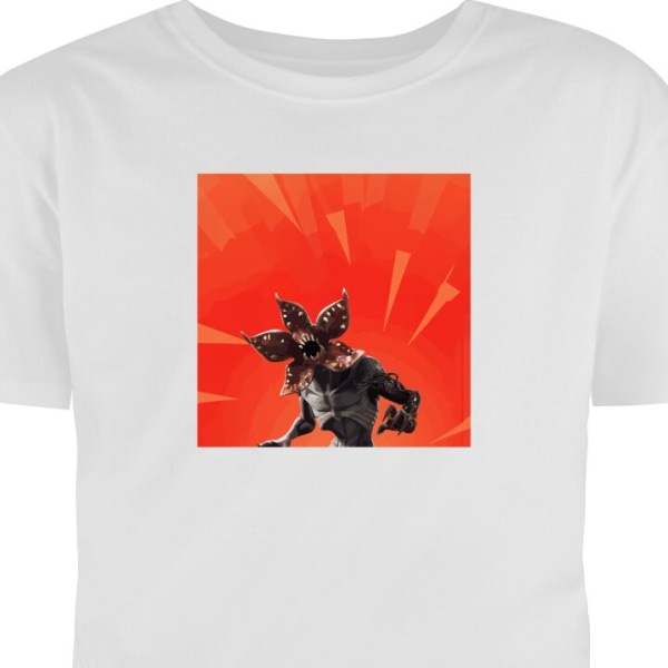 T-Shirt Fortnite - Demogorgon hvit L