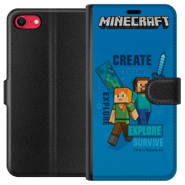 Apple iPhone 8 Tegnebogsetui Minecraft Huler