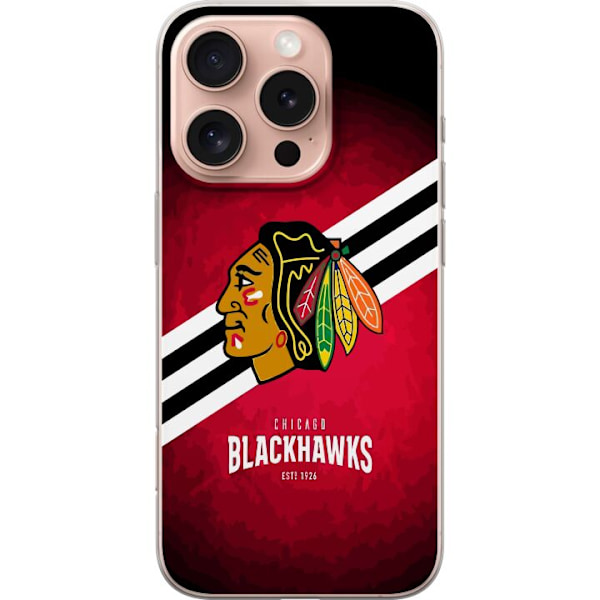 Apple iPhone 16 Pro Gjennomsiktig deksel Chicago Blackhawks (N