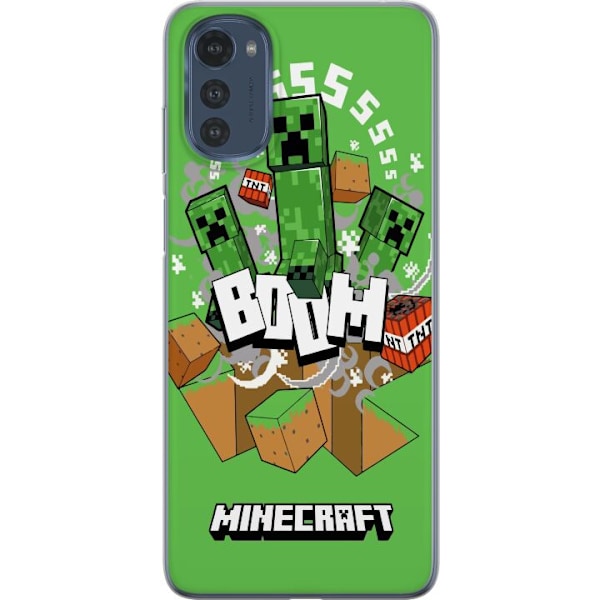Motorola Moto E32s Genomskinligt Skal Minecraft Boom