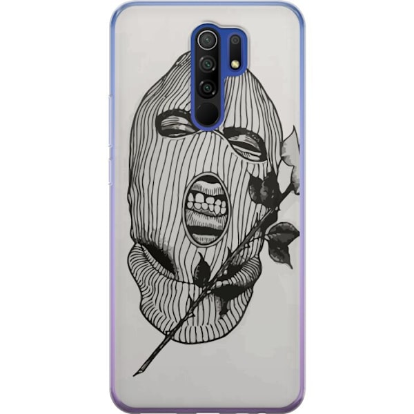 Xiaomi Redmi 9 Läpinäkyvä kuori Hiihtomaski Ros Katutyö Muotoilu Graafinen Kuvio Jännitys Kaupunkityyli Katutaidetta Naamiaiset Symboli