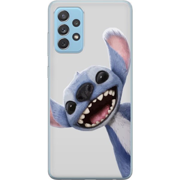 Samsung Galaxy A52 5G Genomskinligt Skal Stitch i Fart – Kawaii Design för Fans & Barn