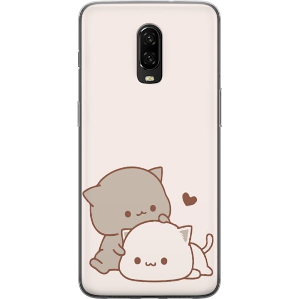 OnePlus 6T Genomskinligt Skal Kawaii Söta katter