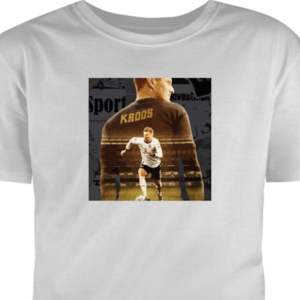 T-shirt för Vuxen | Klassisk Vuxen-T-shirt Toni Kroos grå M