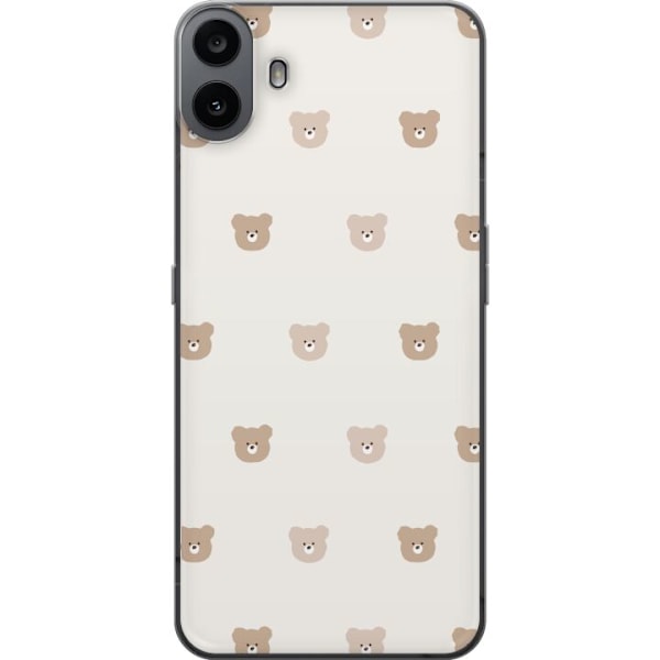 Nothing CMF Phone 1 Läpinäkyvä kuori Teddy-tausta - söpöt teddykarhut pehmeällä taustalla