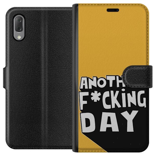 Sony Xperia L3 Lompakkokotelo Another Day Tekstimotiivi Huumori Katumuoti Graafinen Rohkea Tyyli Suosittu Elämäntapa Kaupunkimuoti Design
