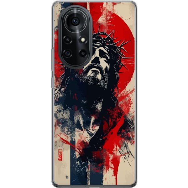 Huawei nova 8 Pro Gennemsigtig cover Jesus med kors - kristent