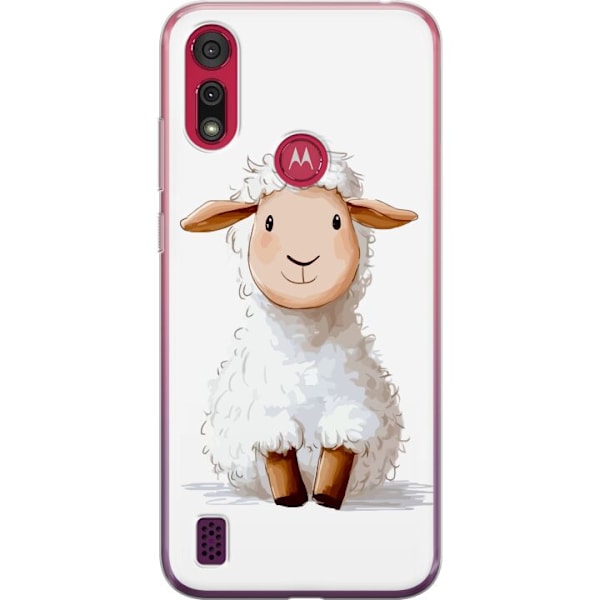 Motorola Moto E6s (2020) Läpinäkyvä kuori Suloinen Lammas -