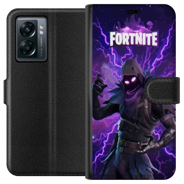 OnePlus Nord N300 Plånboksfodral Fortnite Raven – Mörk Stridsikon från Battle Royale