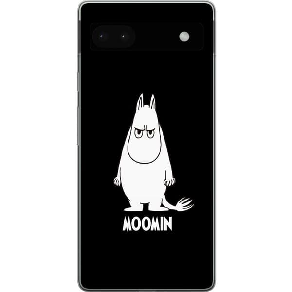 Kompatibel Mobilcover til Google Pixel 6a Mumitrolden med en bestemt mine mod sort baggrund i minimalistisk stil sort