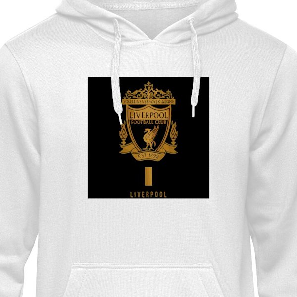 Hoodie för Vuxen | Bekväm Huvtröja Liverpool vit L