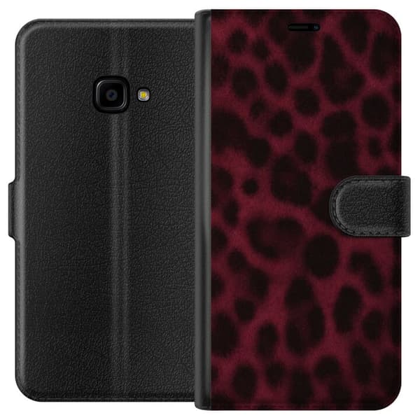 Kompatibel Tegnebogsetui til Samsung Galaxy Xcover 4 Vinrød leopard rød