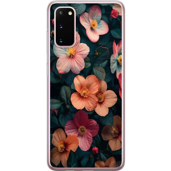 Samsung Galaxy S20 Gjennomsiktig deksel Blomster