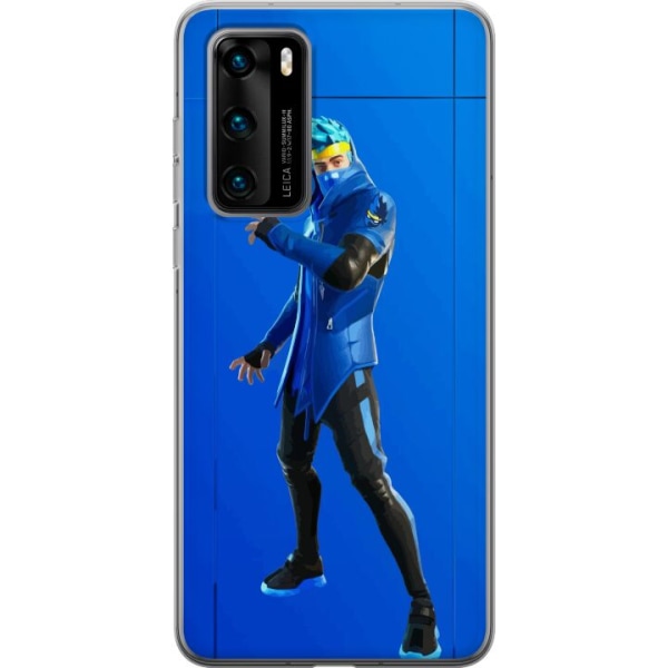 Huawei P40 Gennemsigtig cover Fortnite - Ninja Blue