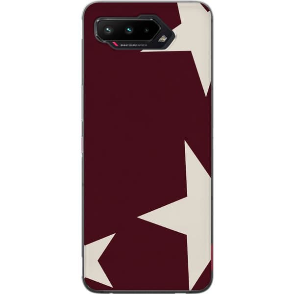 Kompatibelt Mobilskal till Asus ROG Phone 5 Vinröda stjärnor röd