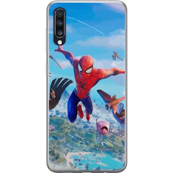 Samsung Galaxy A70 Läpinäkyvä kuori Fortnite Spiderman