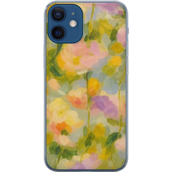 Kompatibel Mobilcover til Apple iPhone 12 mini Bløde sommerblomster i drømmende pastelharmoni