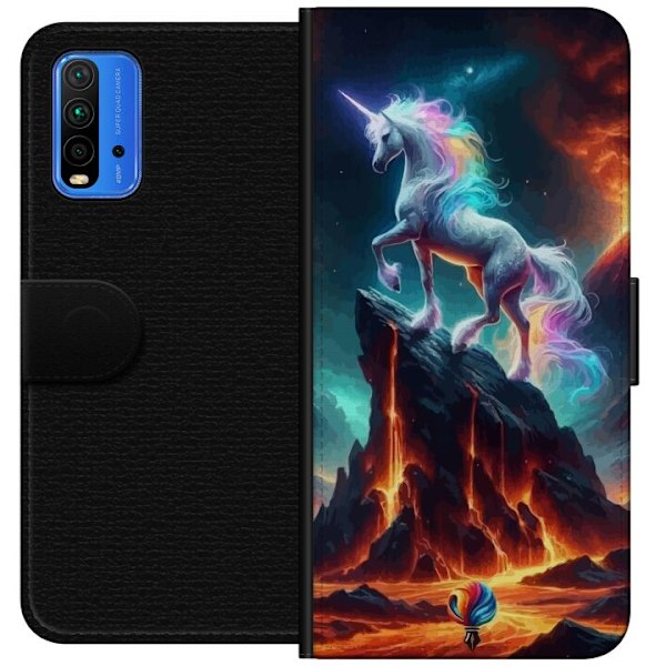 Xiaomi Redmi Note 9 4G Lompakkokotelo Yksisarvinen