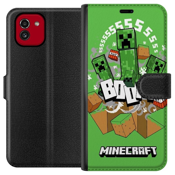 Samsung Galaxy A03 Lompakkokotelo Minecraft Boom
