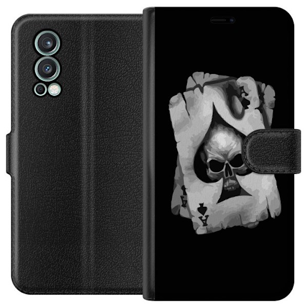OnePlus Nord 2 5G Lompakkokotelo Luuranko Karttadeckki