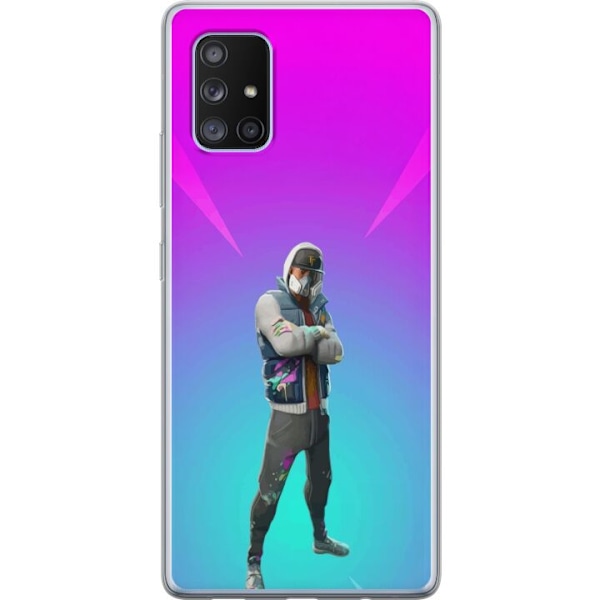 Samsung Galaxy A71 5G Läpinäkyvä kuori musta ritari fortnit