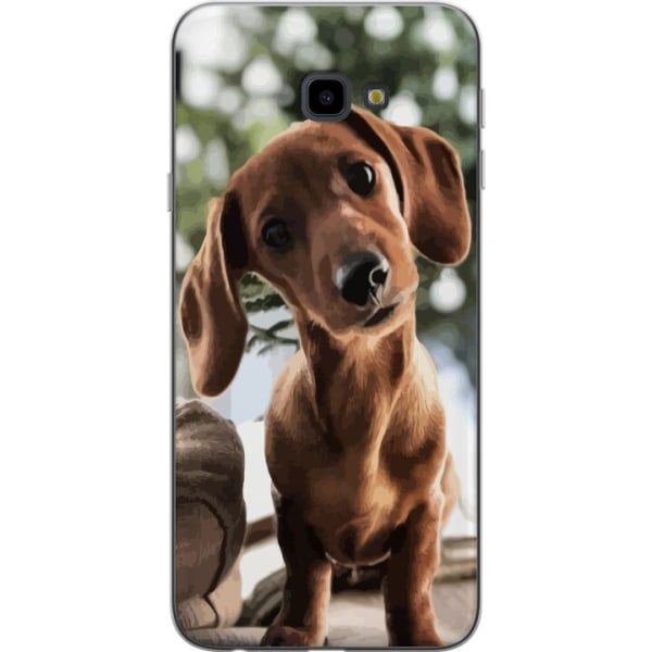 Samsung Galaxy J4+ Genomskinligt Skal Yngre Hund