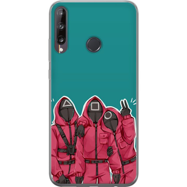 Huawei P40 lite E Läpinäkyvä kuori Squid Game Hahmot Graafinen Suunnittelu Sarjakuvasarjan Hahmot Suosittu TV-Teema Aasialainen Tyyli Jännittävä