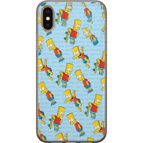 Kompatibelt Mobildeksel til Apple iPhone X Mønster med gul tegnet skateboardfigur gul