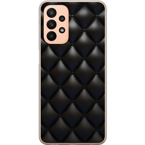 Samsung Galaxy A23 5G Gennemsigtig cover Læder Sort