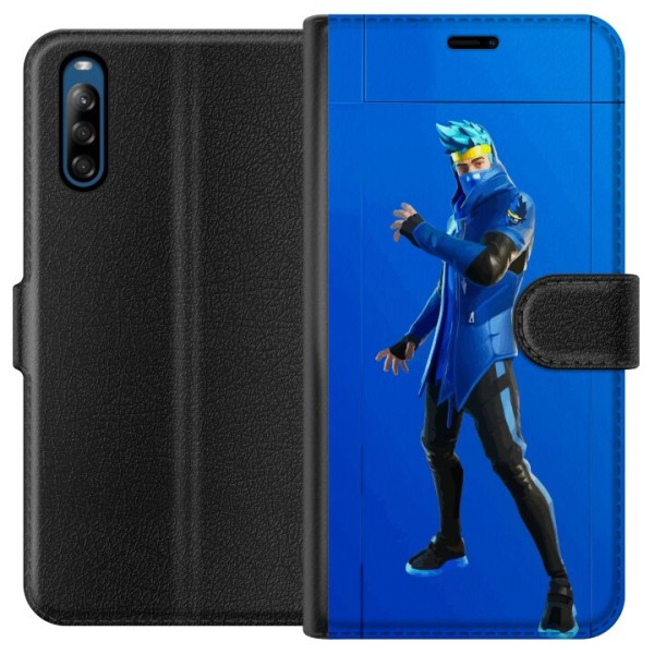 Sony Xperia L4 Plånboksfodral Fortnite - Ninja Blue