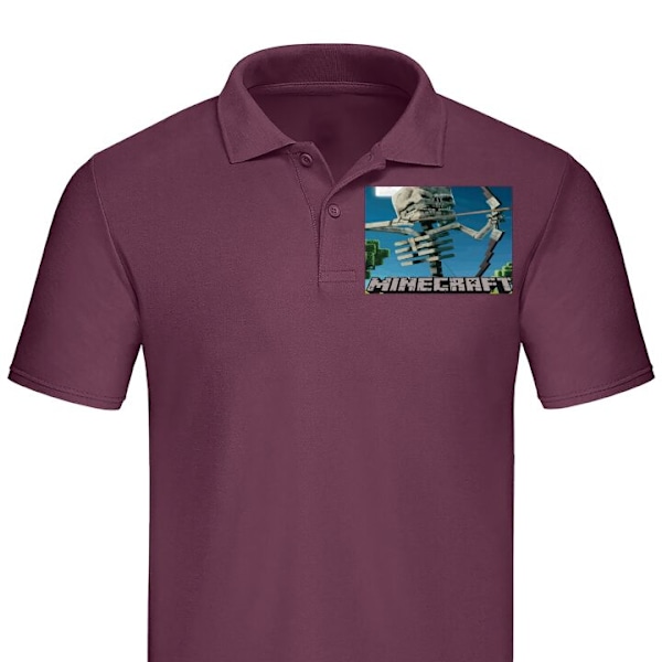 Poloshirt til Voksen | Elegant Poloshirt A Minecraft Movie Bordeaux XX-Large