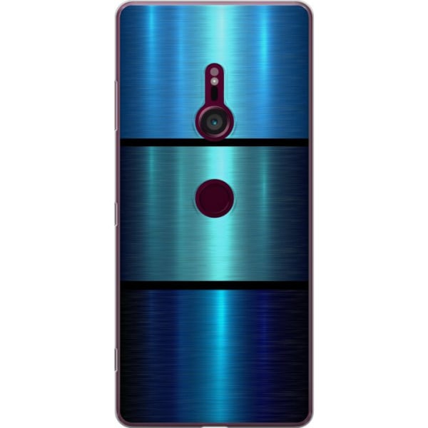 Sony Xperia XZ3 Gennemsigtig cover Blå Metallic Striber