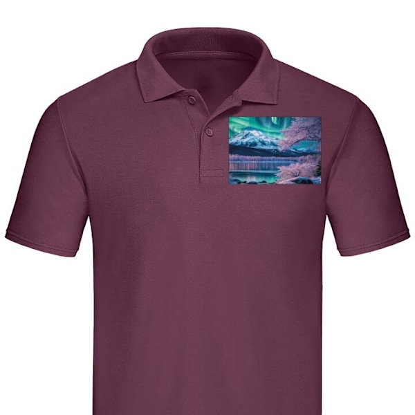 Poloshirt til Voksen | Elegant Poloshirt Nordlys Bordeaux Lille