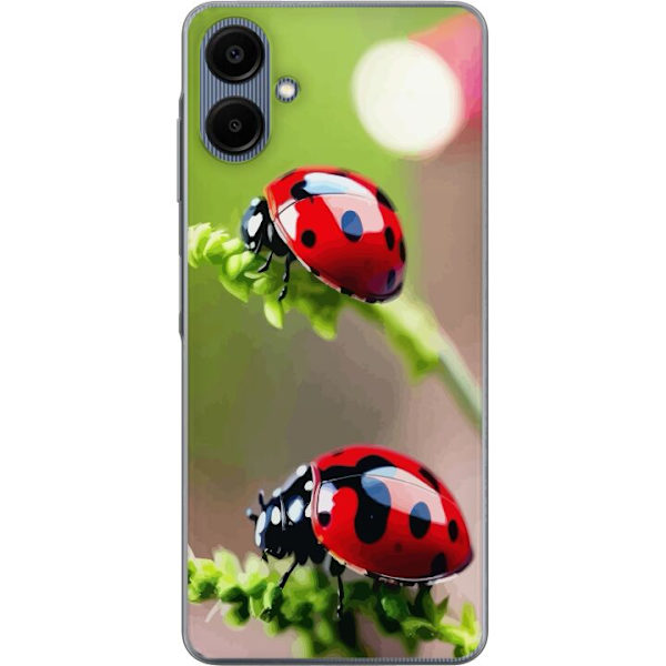 Samsung Galaxy A06 Genomskinligt Skal Nyckelpiga Insekt Lycka Symbol Naturmotiv Populärt Grafiskt Motiv Dekoration Sommar Tur