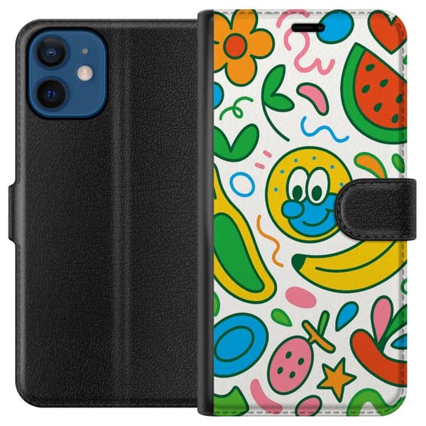 Kompatibel Tegnebogsetui til Apple iPhone 12 Sommerfugle Slør