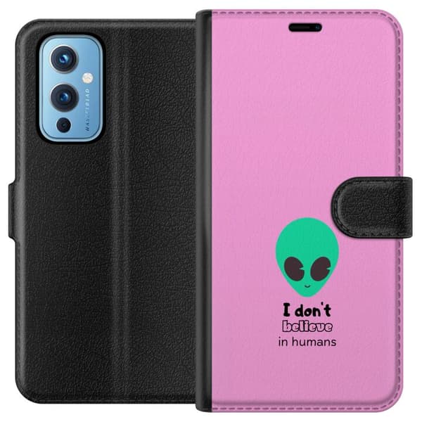Kompatibelt Plånboksfodral till OnePlus 9 Jag tror inte på människor rosa