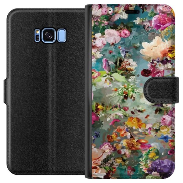 Kompatibelt Lommeboketui til Samsung Galaxy S8 Blomster
