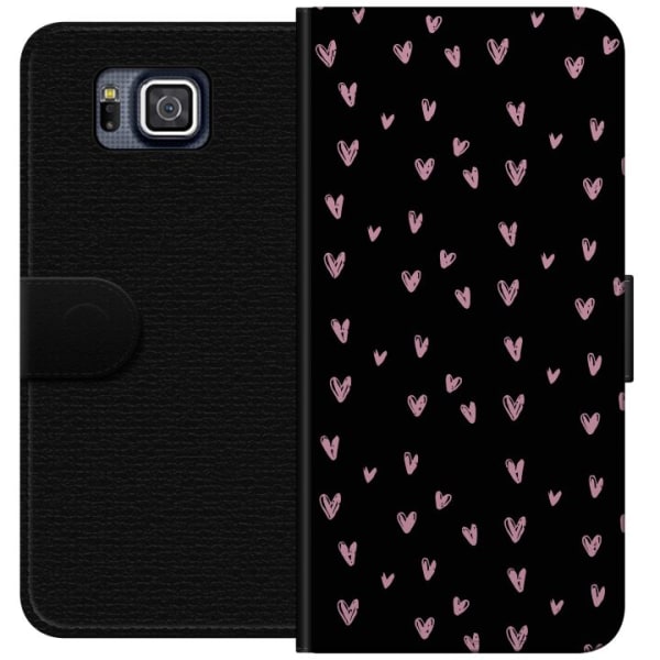 Samsung Galaxy Alpha Plånboksfodral Små Hjärtan