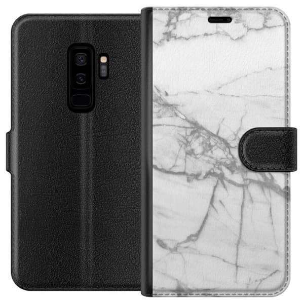 Kompatibel Tegnebogsetui til Samsung Galaxy S9+ Marmor