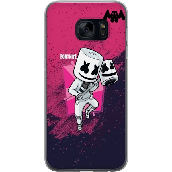 Samsung Galaxy S7 Läpinäkyvä kuori Marshmello Fortnite Skin